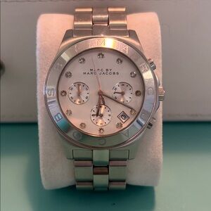 Marc By Marc Jacobs Silver Chronograph Watch